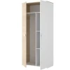 Clearance Kledingkast Sonia - 2 Deuren - L95 Cm - Kleuren: Eiken En Wit Kindermeubel