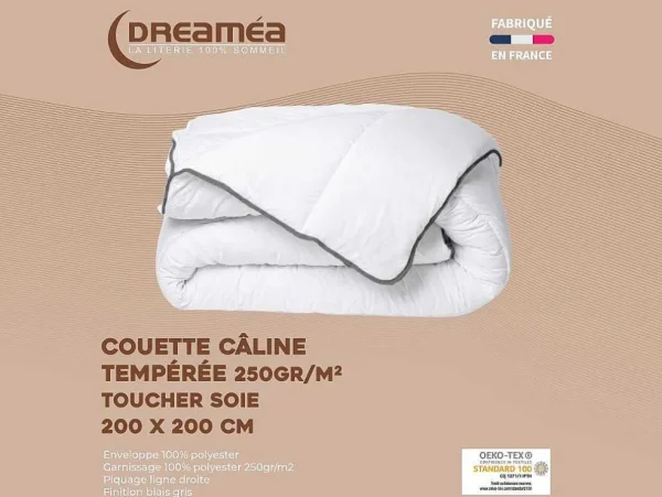 Sale Knuffel Dekbed Silk Touch 200 X 200 Cm - 250 G/M - Wit Met Grijze Bies - Biesya Dekbed
