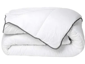 Cheap Knuffel Dekbed Silk Touch 140 X 200 Cm - 250 G/M - Wit Met Grijze Bies - Biesya Dekbed