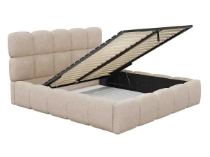 Fashion Kofferbed - 180 X 200 Cm - Teddy-Stof - Beige - Damado - Van Tweepersoonsbed