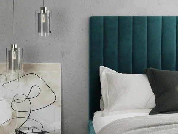 Best Sale Kofferbed En Hoofdbord Met Verticale Stiksels - 180 X 200 Cm - Fluweel - Taupe - Larali - Van Fluwelen Bed