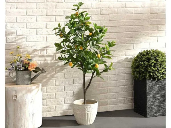 Fashion Kunstcitroenboom Met Pot - H120 - Berat Kunstplant