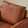 Shop Kunstleren Chesterfield Fauteuil Met Dik Kussen - Goud Metalen Poten - Bruin Fauteuil Leer