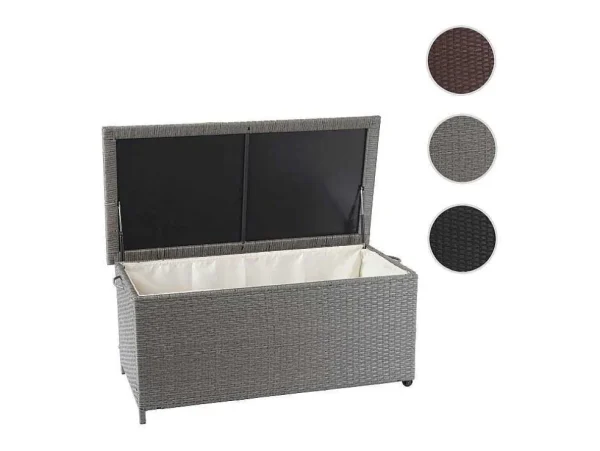 Online Kussenbox Van Polyrattan Mcw-D88 Iii, Premium Grijs, 51X115X59Cm 250L Tuinopslag