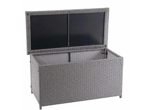 Cheap Kussenbox Van Polyrattan Mcw-D88 Iii, Basic Grijs, 51X115X59Cm 250L Tuinopslag