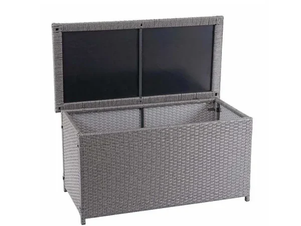 Cheap Kussenbox Van Polyrattan Mcw-D88 Iii, Basic Grijs, 51X115X59Cm 250L Tuinopslag