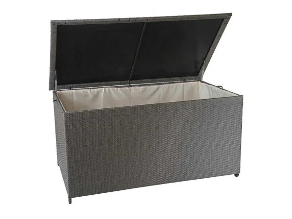 Online Kussenbox Van Polyrattan Mcw-D88 Iii, Premium Grijs, 80X160X94Cm 950L Tuinopslag