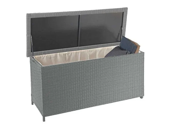 Cheap Kussenbox Van Polyrattan Mcw-D88 Iii, Premium Grijs, 63X135X52Cm 320L Tuinopslag
