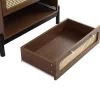 Cheap Ladekast - 3 Pvc Rotan Lades Met Zwarte Poten - Bruin Ladekast