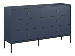 New Ladekast Bogdan - 6 Laden - Blauw Ladekast