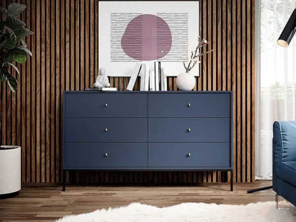 New Ladekast Bogdan - 6 Laden - Blauw Ladekast