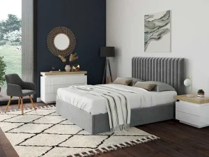 Cheap Ladekast Halo Ii - 6 Lades - Gelakt Mdf - Met Ledverlichting - Kleur: Wit En Eiken Ladekast