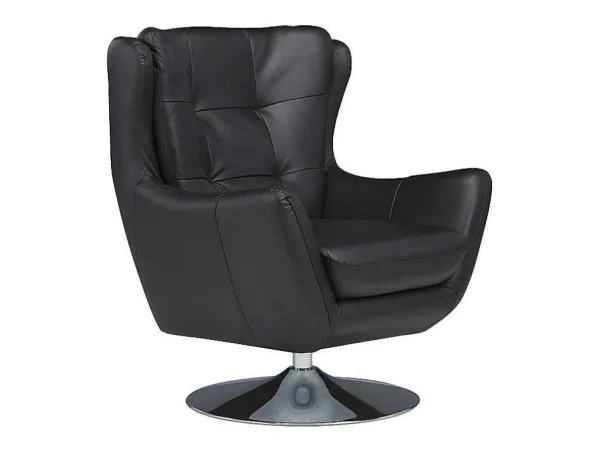 Best Sale Leren Draaistoel Anaba - Zwart Fauteuil Leer
