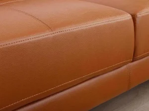 New Leren Hoekbank Excelsior Ii - Karamel Bruin - Hoek Links Leren Zitbank