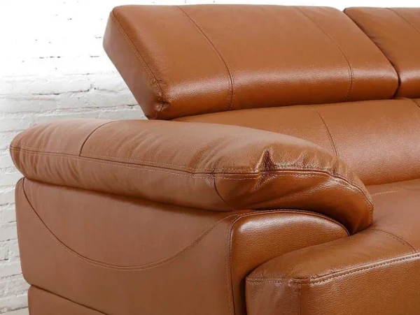 New Leren Hoekbank Excelsior Ii - Karamel Bruin - Hoek Links Leren Zitbank
