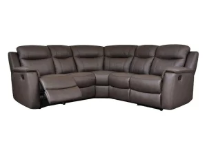 Best Leren Relaxhoekbank Evasion - Bruin Relaxbanken Met Manuele Relaxfunctie