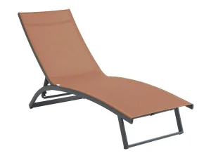 Cheap Ligstoel Met Verschillende Standen Van Aluminium En Textileen - Terracotta - Saranda Van Ligstoel