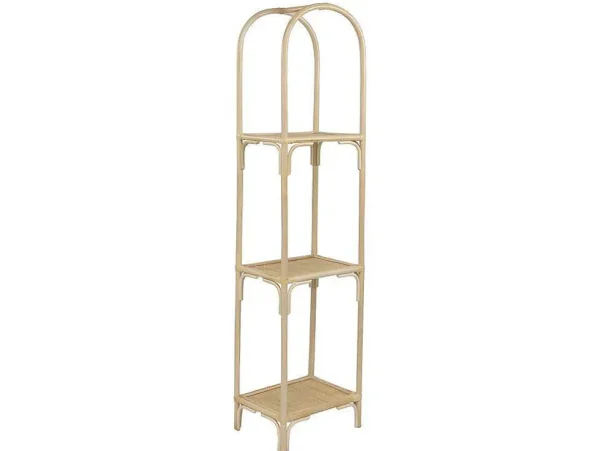 Fashion Maiori Rek- 3 Planken - Rotan - Naturel Boekenkast & Vitrine