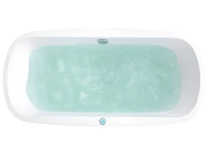 Best Massagebad Met Ledverlichting - Balneo Therapie Sirgao - 1 Persoon - 155L - 75X150Cm - Zwart Vrijstaand Bad