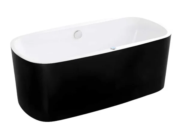 Best Massagebad Met Ledverlichting - Balneo Therapie Sirgao - 1 Persoon - 155L - 75X150Cm - Zwart Vrijstaand Bad