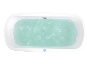 Best Massagebad Met Ledverlichting - Balneo Therapie Sirgao - 1 Persoon - 155L - 75X150Cm - Zwart Vrijstaand Bad