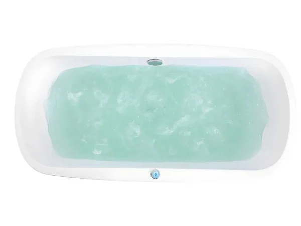 Best Massagebad Met Ledverlichting - Balneo Therapie Sirgao - 1 Persoon - 155L - 75X150Cm - Zwart Vrijstaand Bad