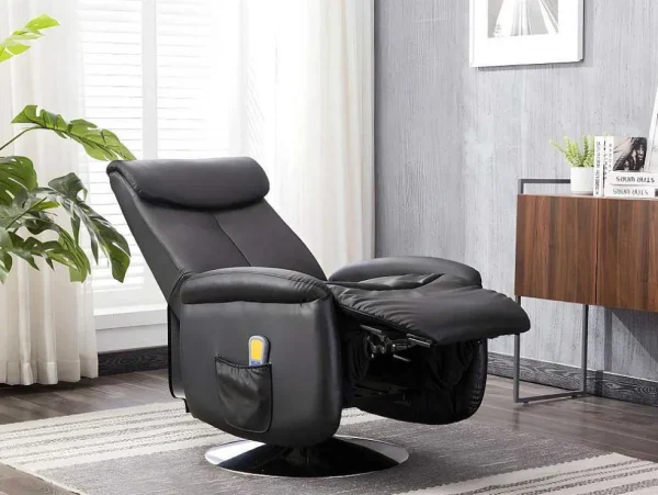 Cheap Massagestoel Kostas Van Kunstleer - Zwart Fauteuil Kunstleer