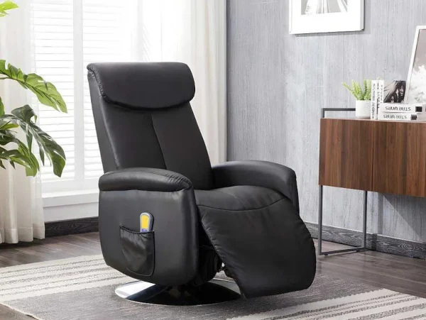 Cheap Massagestoel Kostas Van Kunstleer - Zwart Fauteuil Kunstleer
