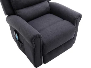 Discount Massagestoel Met Elektrische Sta-Op Functie - Antraciet - Lovari Fauteuil Stof