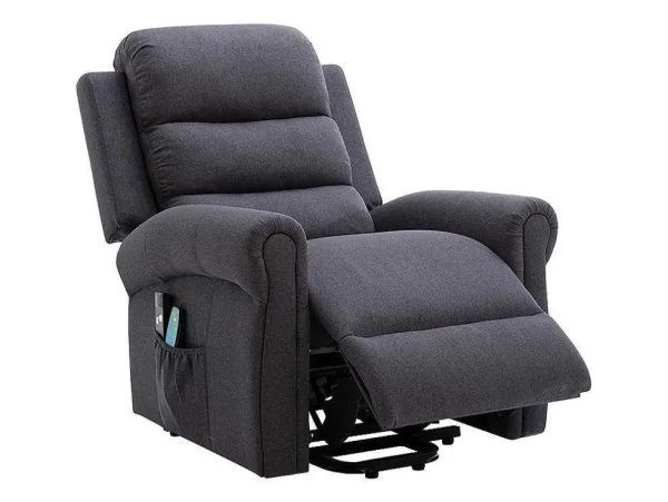 Discount Massagestoel Met Elektrische Sta-Op Functie - Antraciet - Lovari Fauteuil Stof