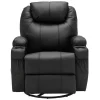 Outlet Massagestoel Van Kunstleer Silvano - Zwart Fauteuil Kunstleer