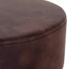 Clearance Mcw-C22 Kruk, Imitatie Suede, Vintage Donkerbruin Kruk