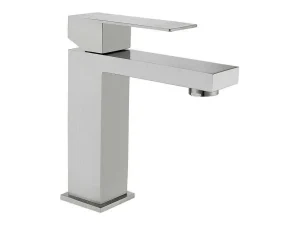 Outlet Mechanische Mengkraan Met Vierkante Vorm Van Roestvrij Staal - Geborsteld Nikkel - H17,3 Cm - Canilas Kraan