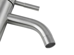 Cheap Mechanische Mengkraan Met Ronde Vorm Van Roestvrij Staal - Geborsteld Nikkel - H17 Cm - Salavan Kraan