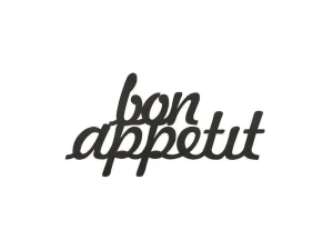 Discount Metalen Decoratie Bon Appetit, Zwart, 50X1,5X30 Cm, Decoratieve Wandplaat