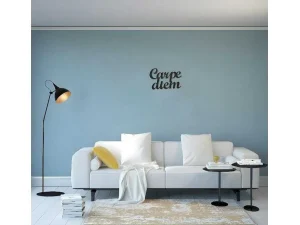 Best Metalen Decoratie Carpediem, Zwart, 50X1,5X38 Cm, Decoratieve Wandplaat
