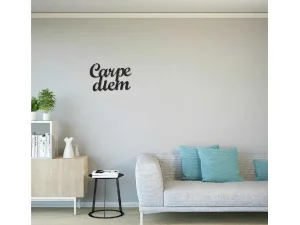 Best Metalen Decoratie Carpediem, Zwart, 50X1,5X38 Cm, Decoratieve Wandplaat