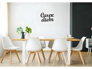 Best Metalen Decoratie Carpediem, Zwart, 50X1,5X38 Cm, Decoratieve Wandplaat