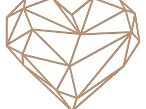 Shop Metalen Decoratie Hart 10, Koper, 47X1,5X40 Cm, Decoratieve Wandplaat