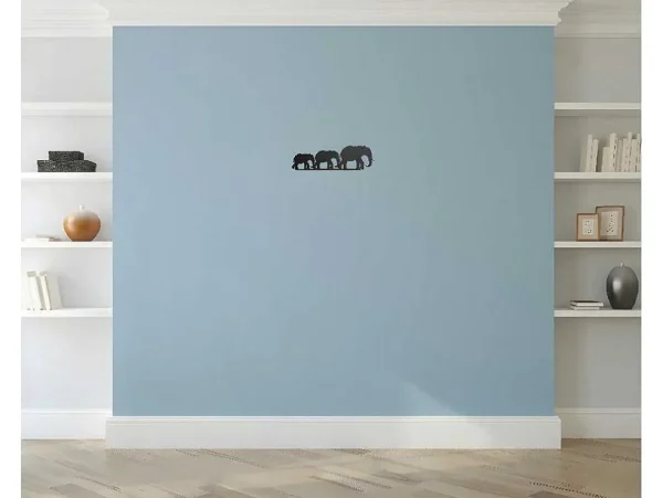 Best Metalen Decoratie Olifant 4, Zwart, 50X1,5X15 Cm, Decoratieve Wandplaat
