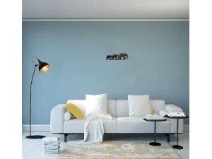 Best Metalen Decoratie Olifant 4, Zwart, 50X1,5X15 Cm, Decoratieve Wandplaat