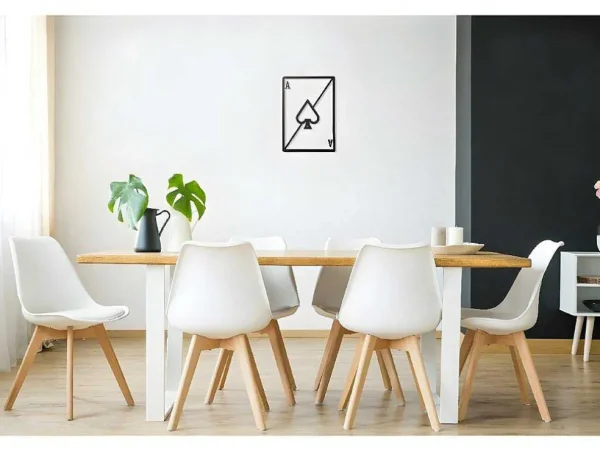 Flash Sale Metalen Decoratie Schoppenaas, Zwart, 32X1,5X48 Cm, Decoratieve Wandplaat