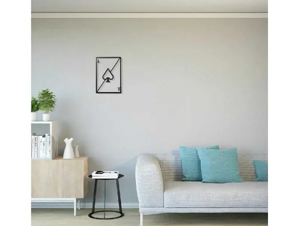 Flash Sale Metalen Decoratie Schoppenaas, Zwart, 32X1,5X48 Cm, Decoratieve Wandplaat