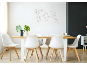 Shop Metalen Decoratie Wereldkaart 19, Wit, 100X1,5X58 Cm, Decoratieve Wandplaat