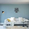 Best Sale Metalen Decoratie Work Hard Dream Big 1, Zwart, 65X1,5X70 Cm, Decoratieve Wandplaat