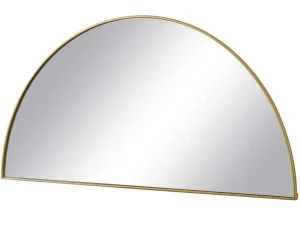 New Metalen Spiegel Met Halve Cirkel Design - B.50 X H.100 Cm - Goudkleurig - Gavra Aanbiedingen: Woonaccessoires