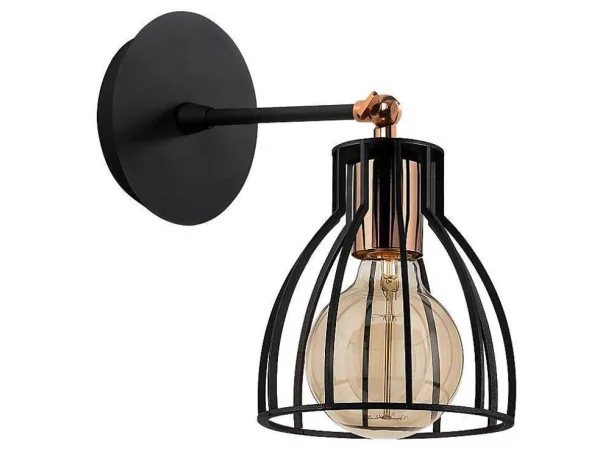 Flash Sale Metalen Wandlamp Kemah - D15 Cm X H24 Cm - Zwart Wandlamp