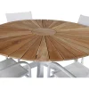 Clearance Mexico Tuinmeubelset Tafel O140Cm En 4 Stoel Santorini Wit, Naturel. Tuinset