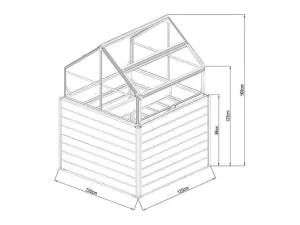 Best Sale Mini-Tuinkas Van Polycarbonaat En Structuur Van Aluminium - L120 X B120 X H169 Cm - Antraciet - Genista Tuinkas