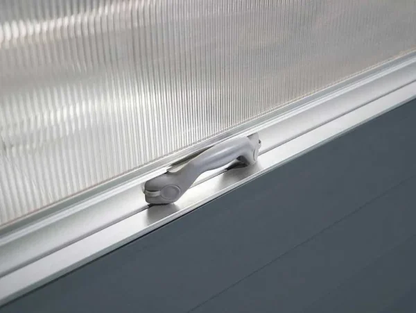 Best Sale Mini-Tuinkas Van Polycarbonaat En Structuur Van Aluminium - L120 X B120 X H169 Cm - Antraciet - Genista Tuinkas